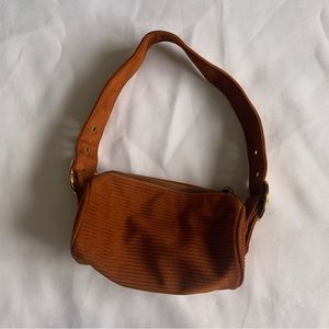 UO Corduroy Barrel Baguette Bag